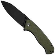 Civivi Placoid C23079-3 Black 14C28N, Green Coarse G10, coltello da tasca