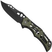 Civivi Biophase C23083C-2 Blackwashed Nitro-V, Black Aluminium OD Green Coarse G10, zakmes