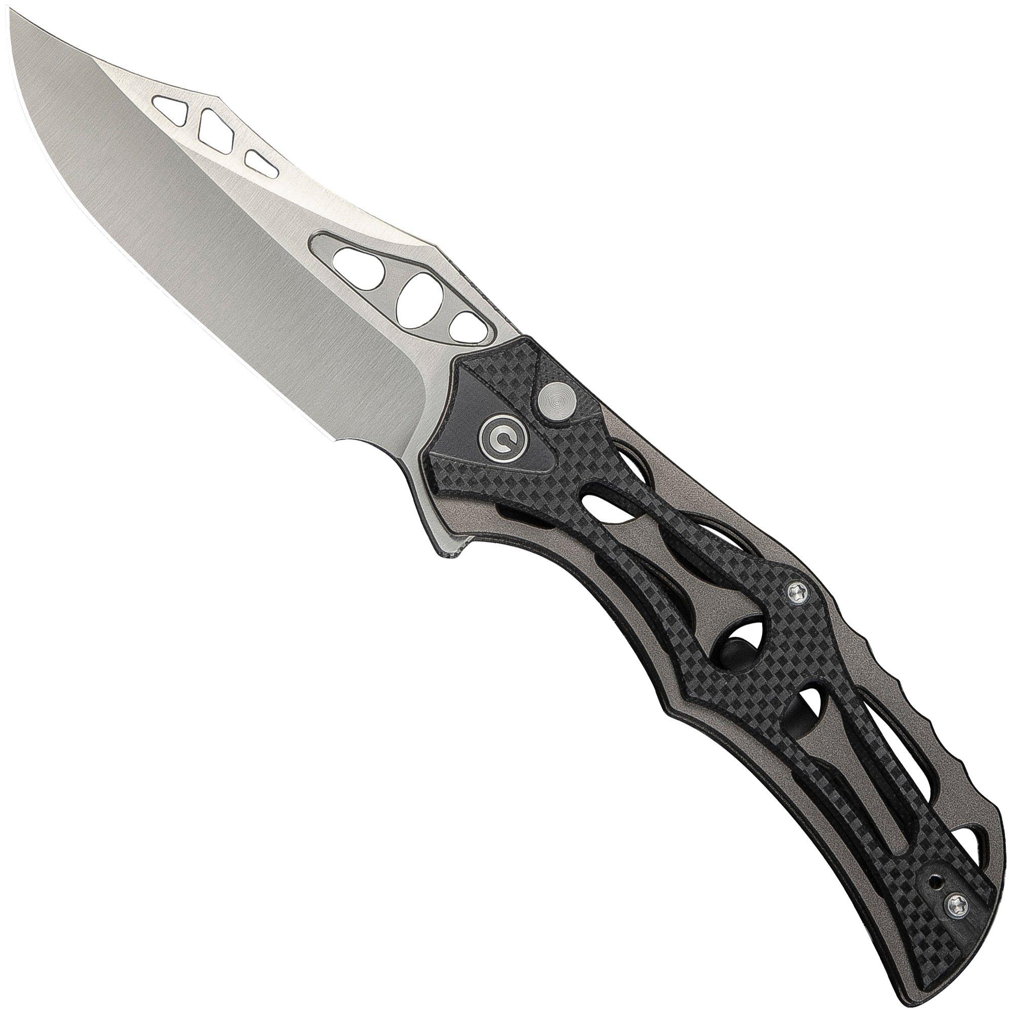 Nóż składany Civivi Biophase C23083C-3 Satin Nitro-V, Grey Aluminium Black Coarse G10