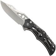 Civivi Biophase C23083C-3 Satin Nitro-V, Grey Aluminium Black Coarse G10, couteau de poche