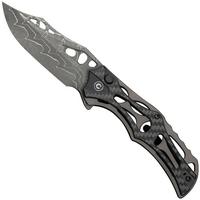 Imagen para Civivi Biophase C23083C-DS1 Damascus, Grey Aluminium Carbon Fiber Overlay Black G10, navaja