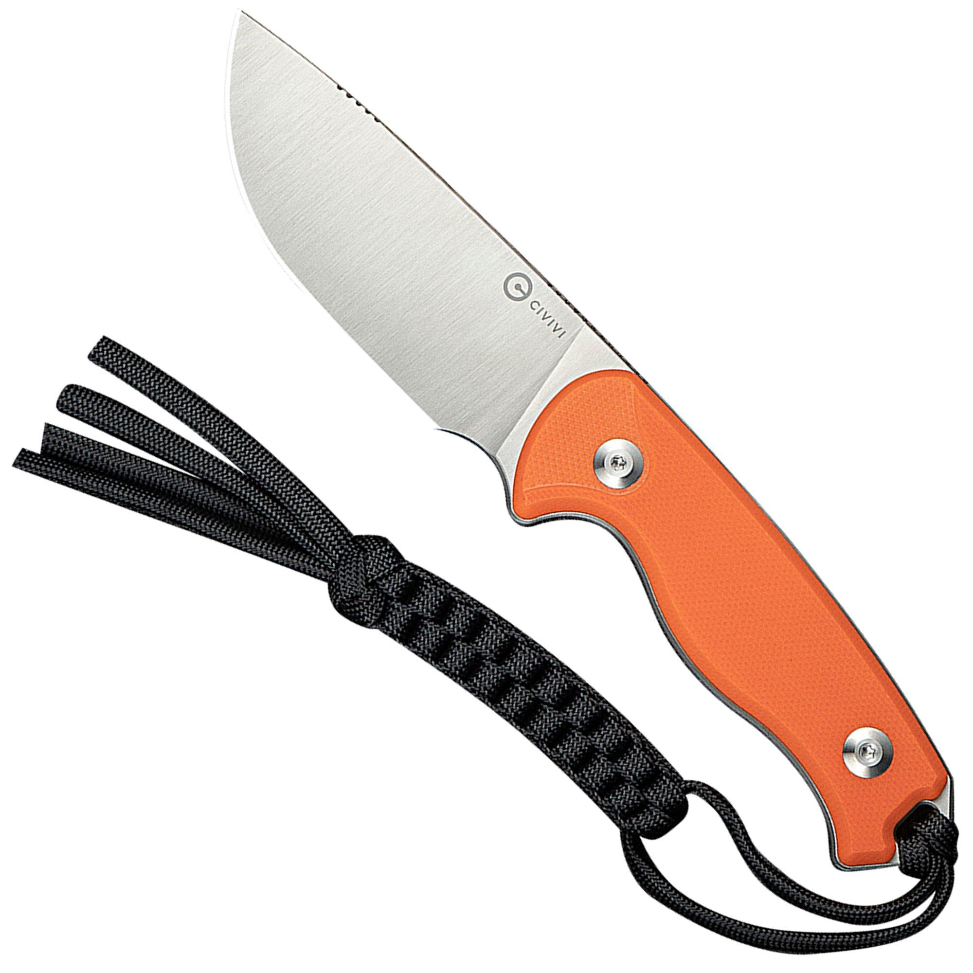 Civivi Timberbark C23094-2 Satin 14C28N, Orange G10, Fahrtenmesser