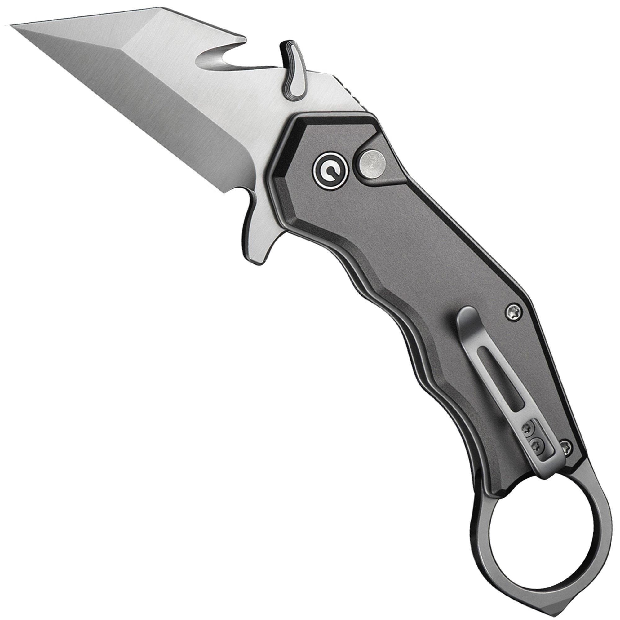 Civivi Amaroq C24018-1 Satin Nitro-V, Gray Aluminium, pocket knife, Tony Sentmanat design