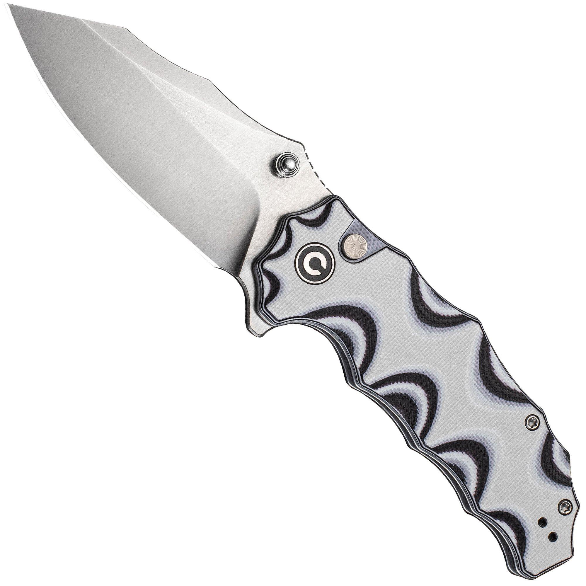 Civivi Natterjack C24028-3 Satin 14C28N, White Black G10, coltello da tasca