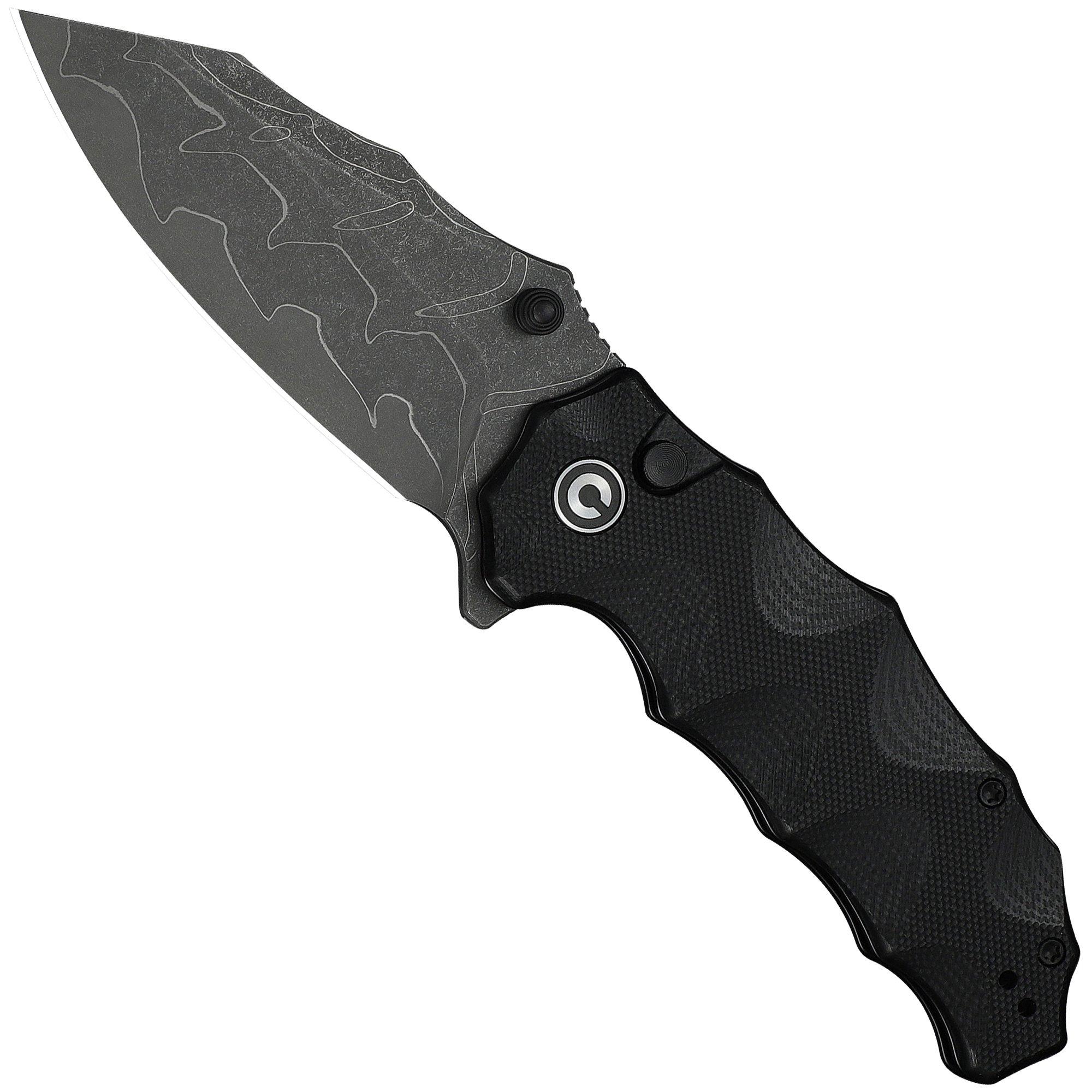 Civivi Natterjack C24028-DS1, Damascus, Milled Black G10, zakmes