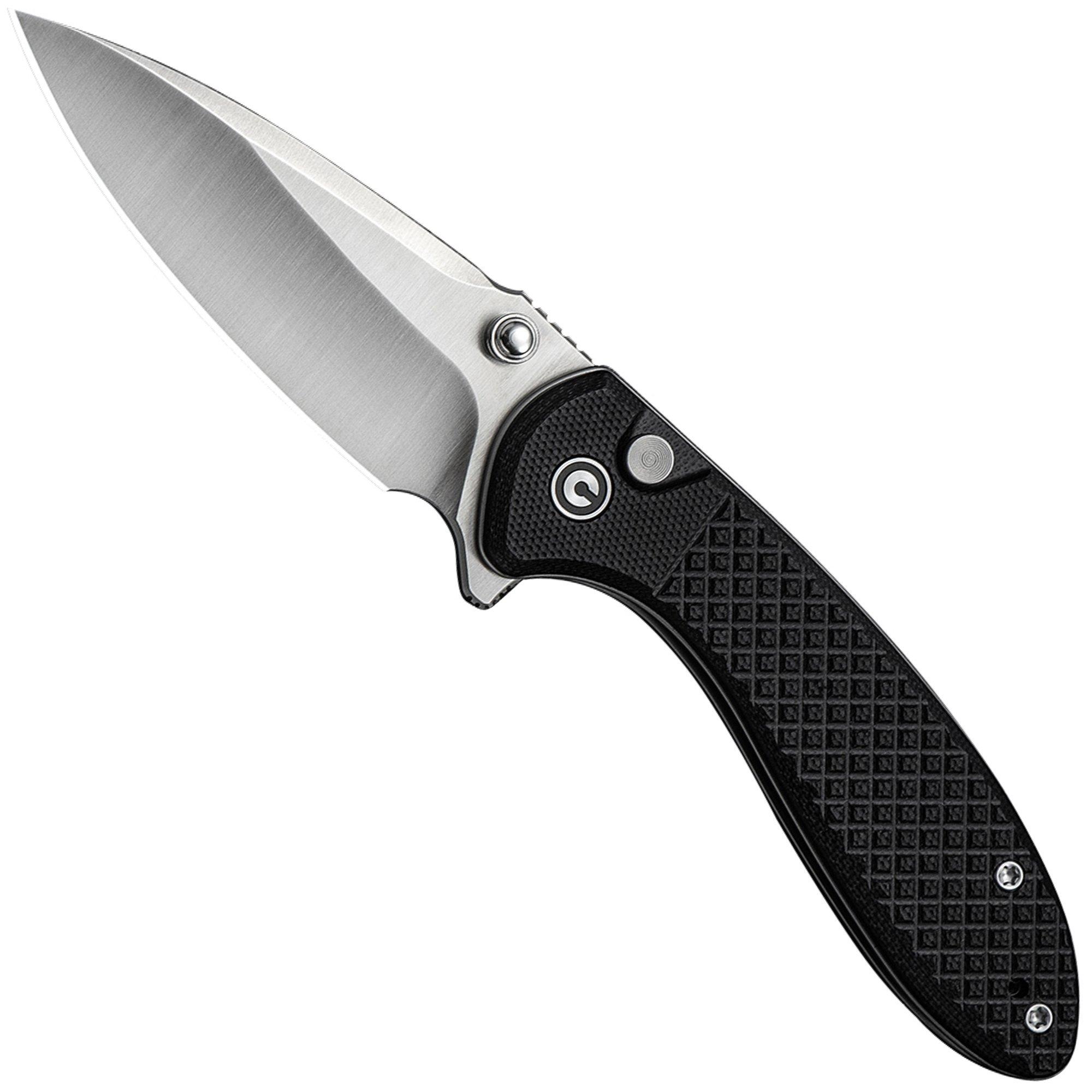 Civivi Faeger C24031-1 Satin 14C28N, Milled Black G10, pocket knife