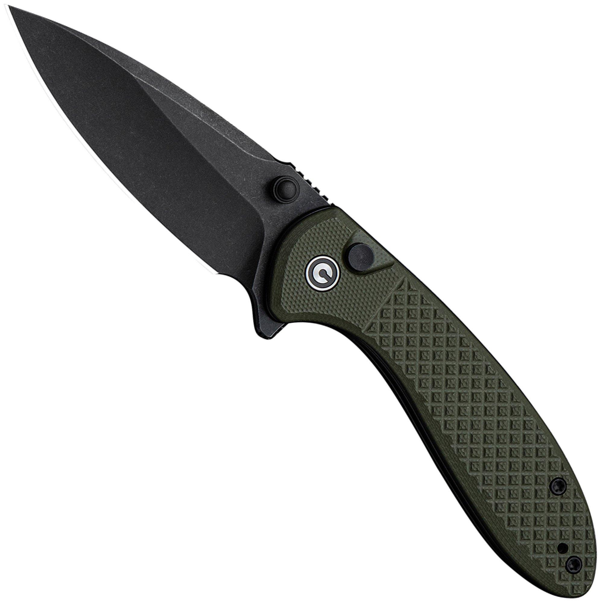 Nóż składany Civivi Faeger C24031-2 Blackwashed 14C28N, Milled OD Green G10