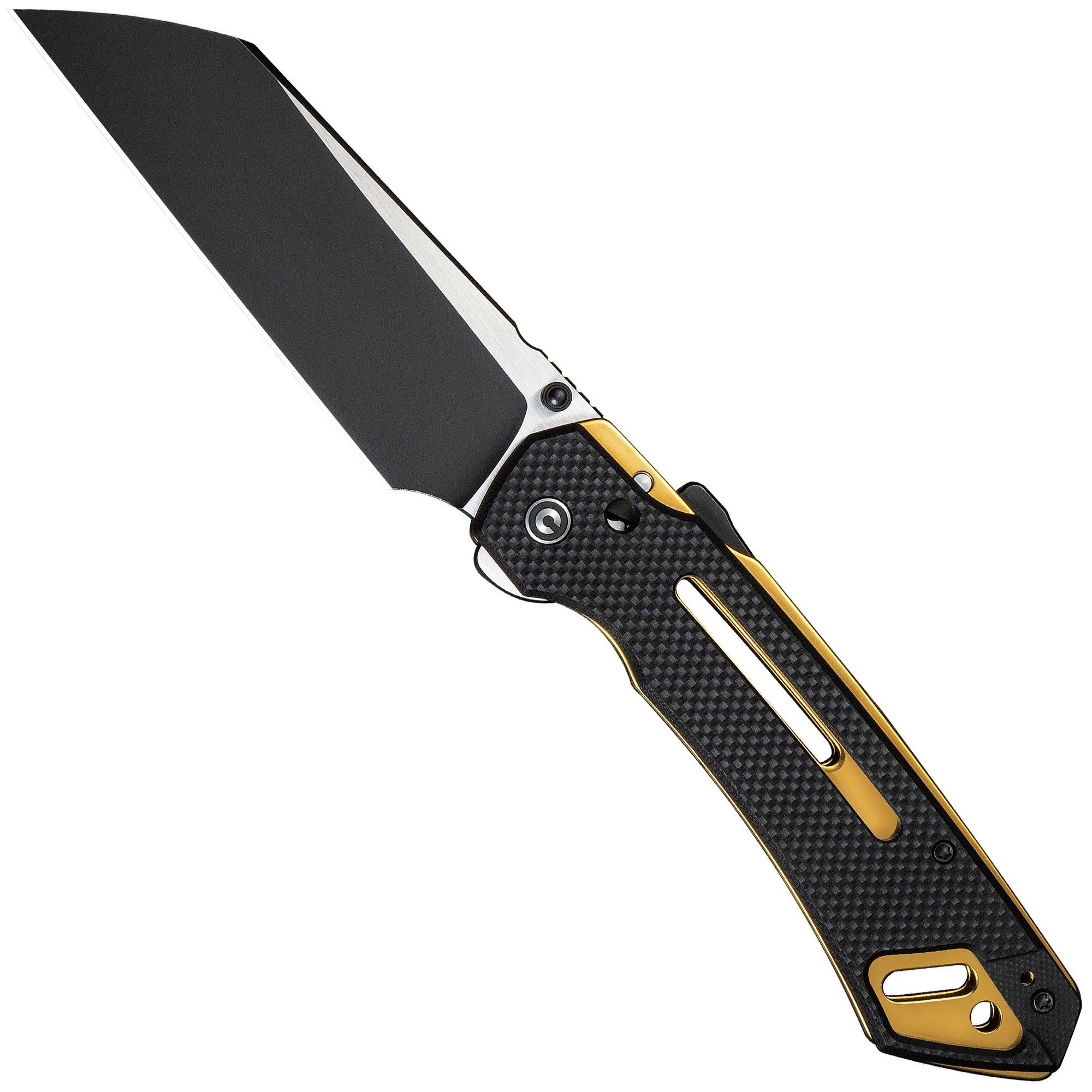 Civivi Buster FG C24052-1 Blackwashed Nitro-V, Black G10, Taschenmesser, Snecx Tan Design