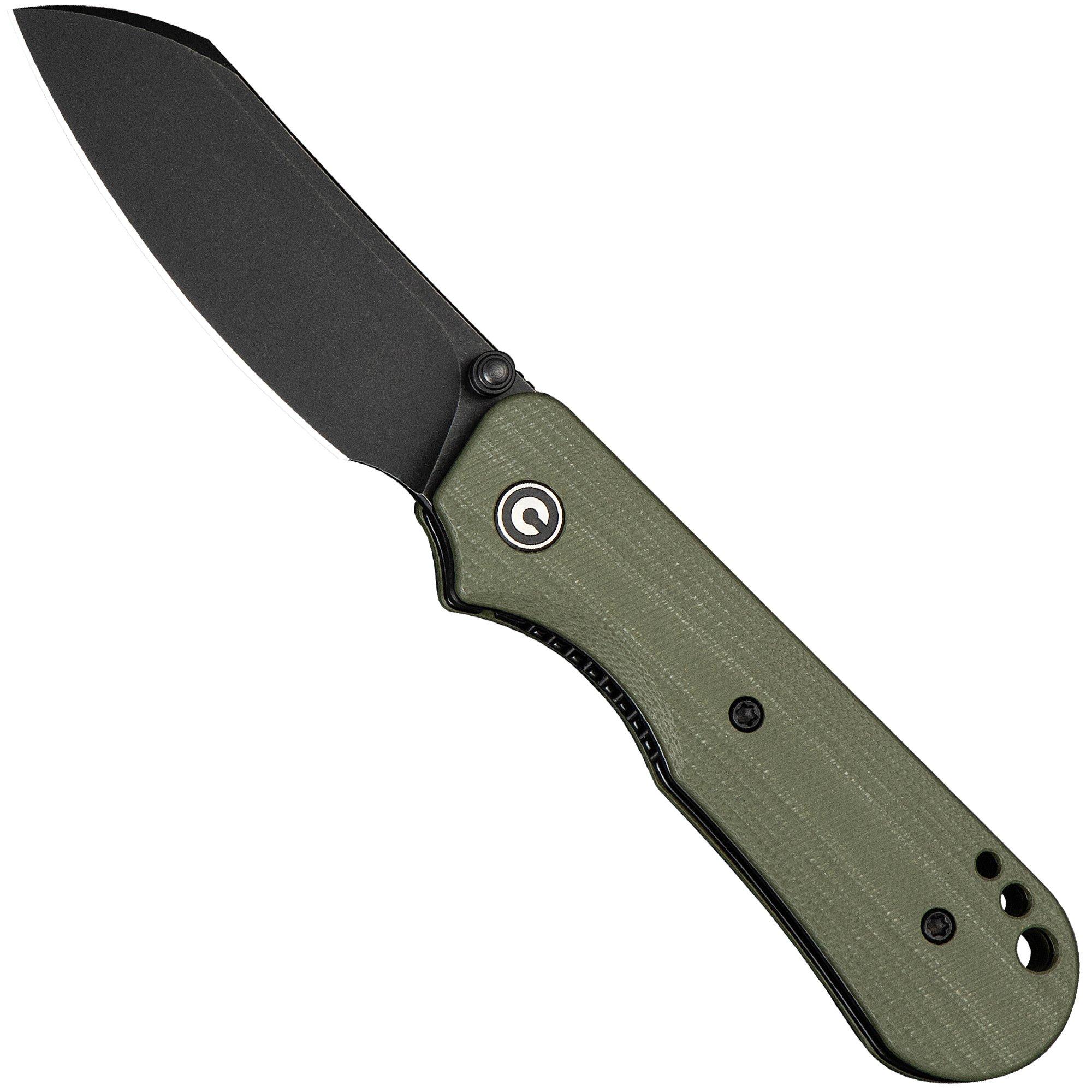 Civivi Crabby C24055-1 Blackwashed 14C28N, OD Green G10, zakmes, Ken Onion Jr. design