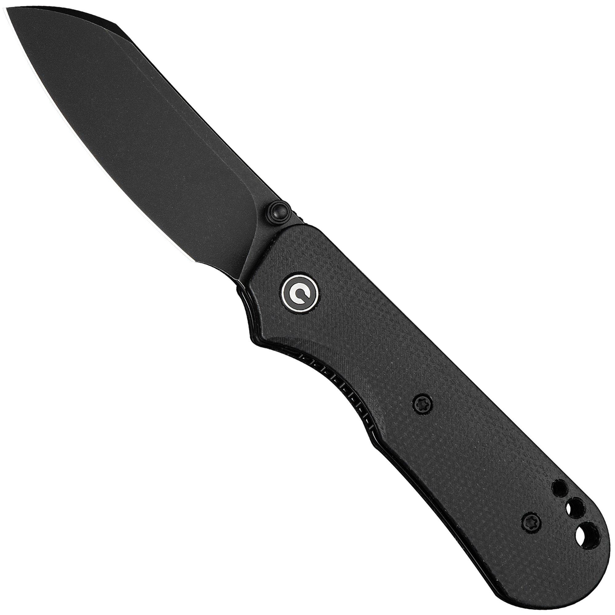 Civivi Crabby C24055-3 Blackwashed 14C28N, Black Canvas Micarta, coltello da tasca, Ken Onion Jr. design