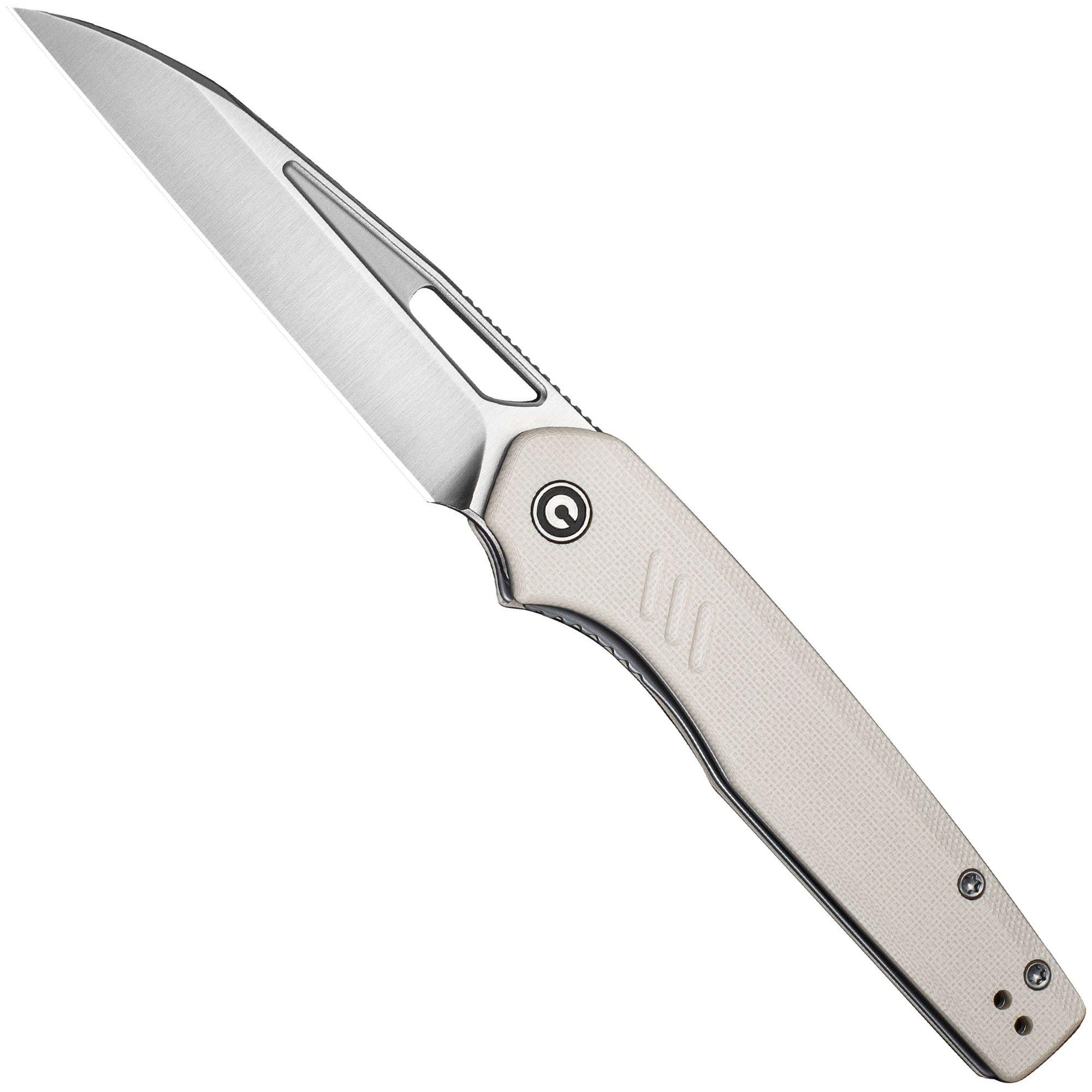Civivi Guile C24062B-3 Satin 14C28N, Ivory G10, couteau de poche, Shawn Ashmore design