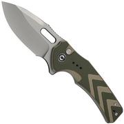 Image for Civivi Vexron C24066-2 Stonewashed 14C28N, Green & Tan G10, pocket knife
