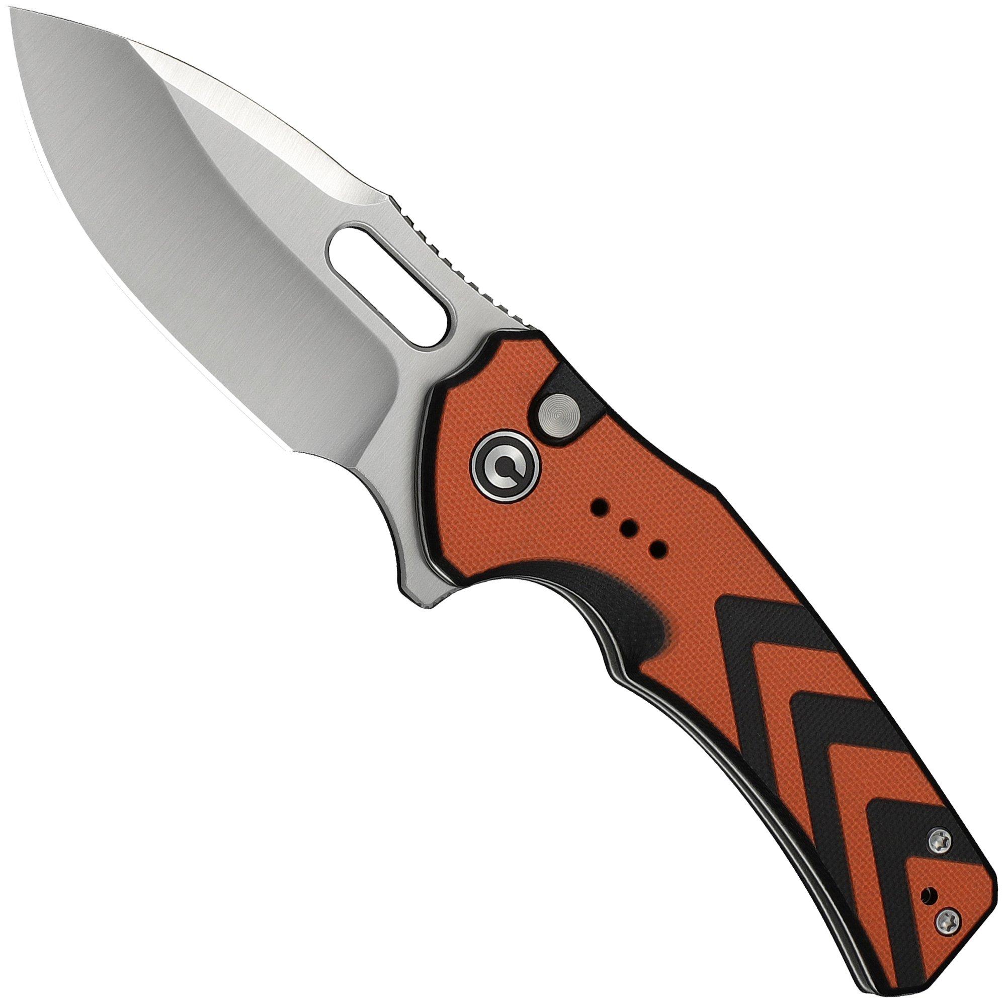 Civivi Vexron C24066-3 Satin 14C28N, Orange & Black G10, couteau de poche