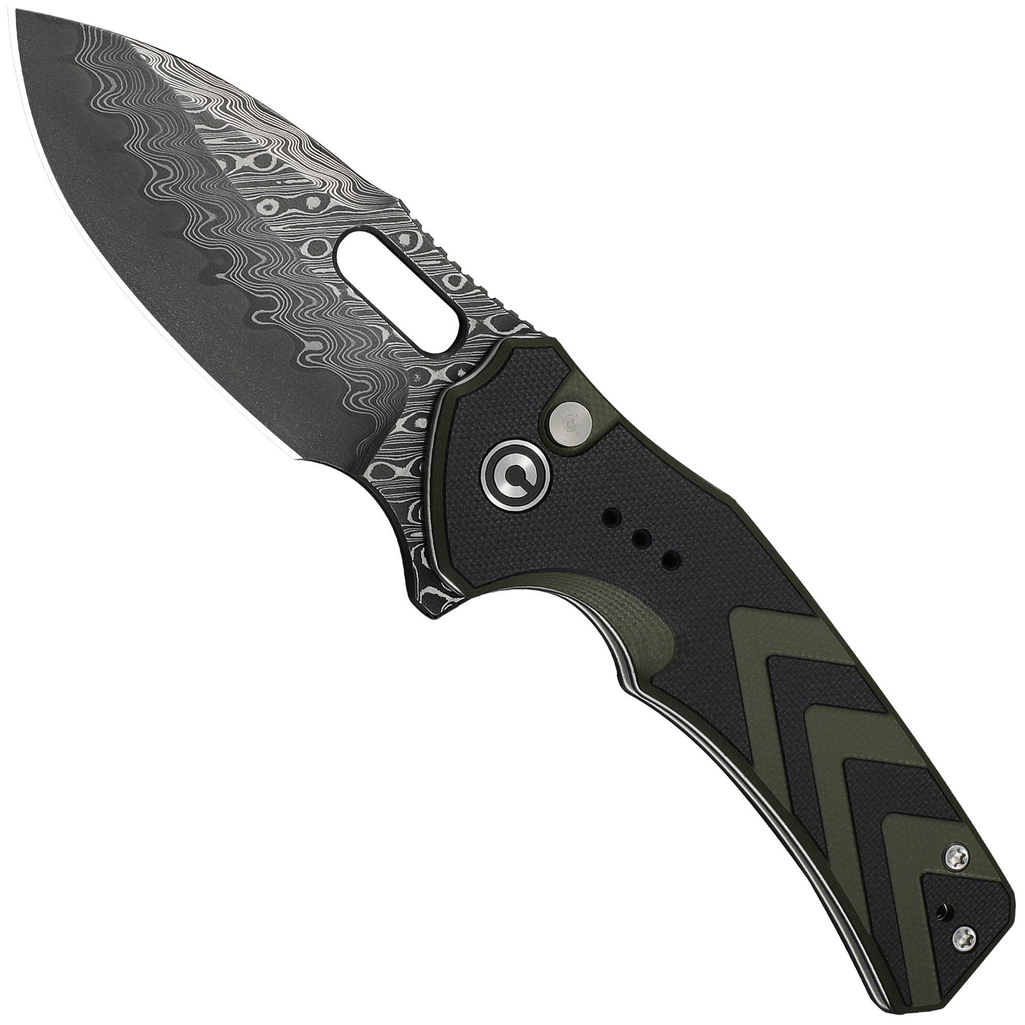 Civivi Vexron C24066-DS1 Damascus, Black & Green G10, pocket knife