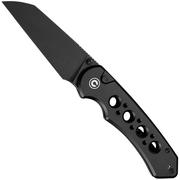 Civivi Pragma Prime C24067-1, Black Stonewashed 14C28N, Black Aluminum Taschenmesser