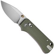 Civivi Baby Banter 2 - TG C24074-1, Satin 14C28N, Milled Green/Red G10, Tweezers and Toothpick, Taschenmesser