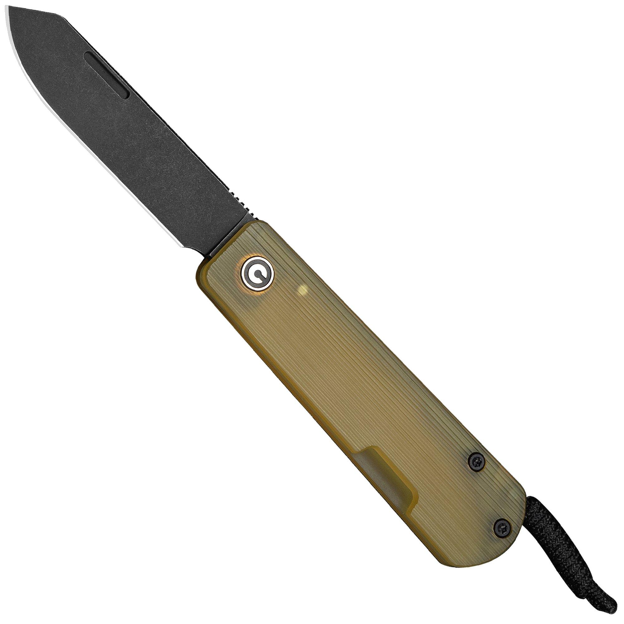 Civivi Slippy Sendy C24075A-1, Blackwashed Nitro-V, Ultem Taschenmesser, Ben Petersen Design