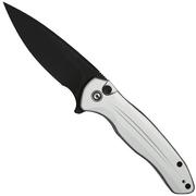 Image for Civivi Button Lock Kitefin C24091-2 Blackwashed 14C28N, Silver Aluminium, pocket knife
