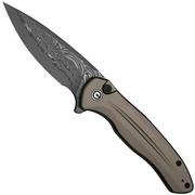 Image for Civivi Button Lock Kitefin C24091-DS1 Damascus, Brownish Gray Aluminium, pocket knife