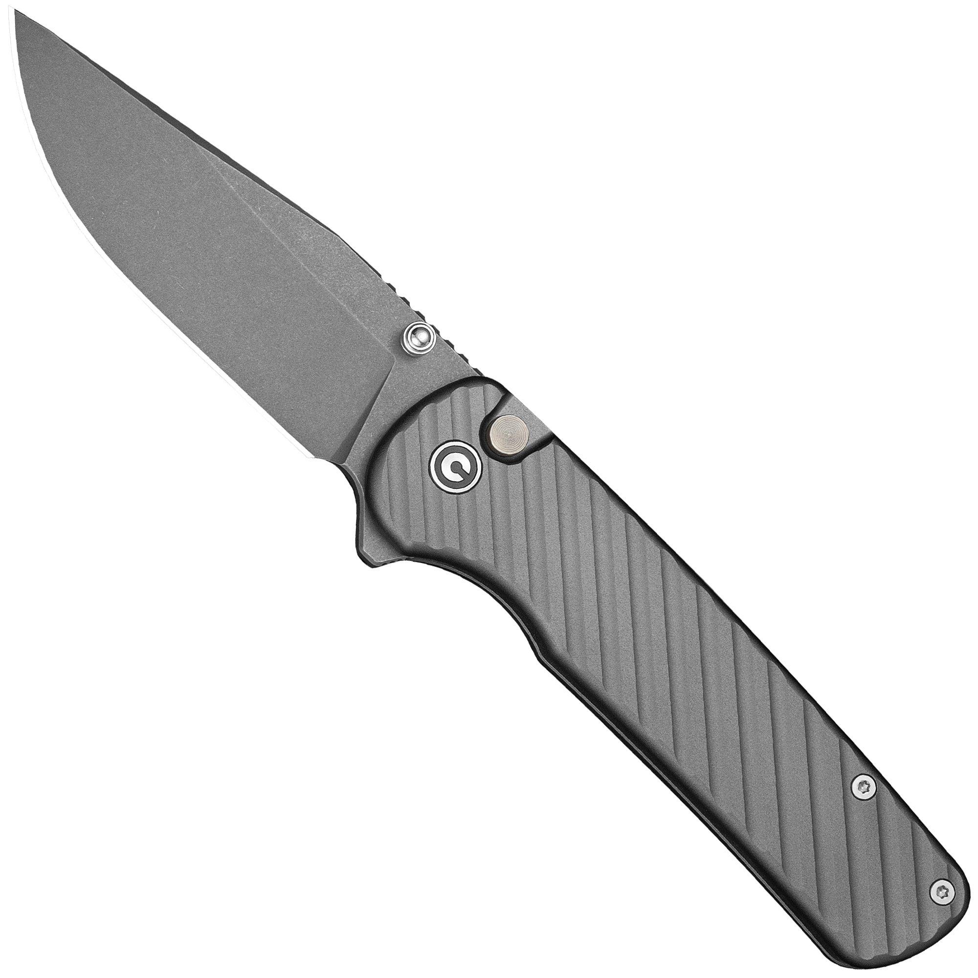 Civivi Iron Tide C25011-3, Gray Stonewashed 14C28N, Gray Aluminum zakmes, Pete's Pirate Life design