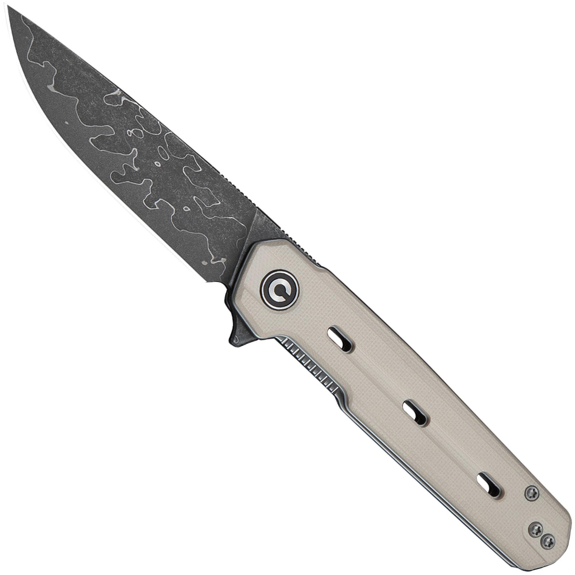 Civivi Navo C25015A-DS1 Damascus, Ivory G10, pocket knife, Ostap hel design