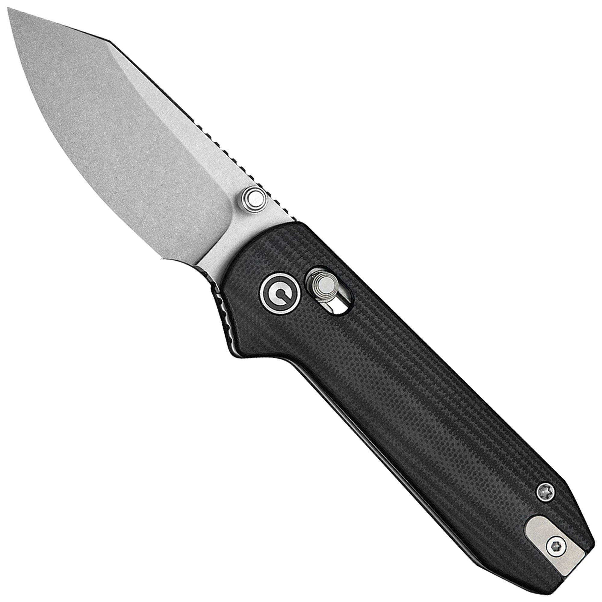 Civivi Lil Yonder C25025B-1, Stonewashed 14C28N, Black G10 zakmes, Zac Whitmore design
