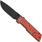 Imagem para Civivi Zygon C25035-2, Blackwashed Nitro-V, Orange/Black Vortex Micarta navalha