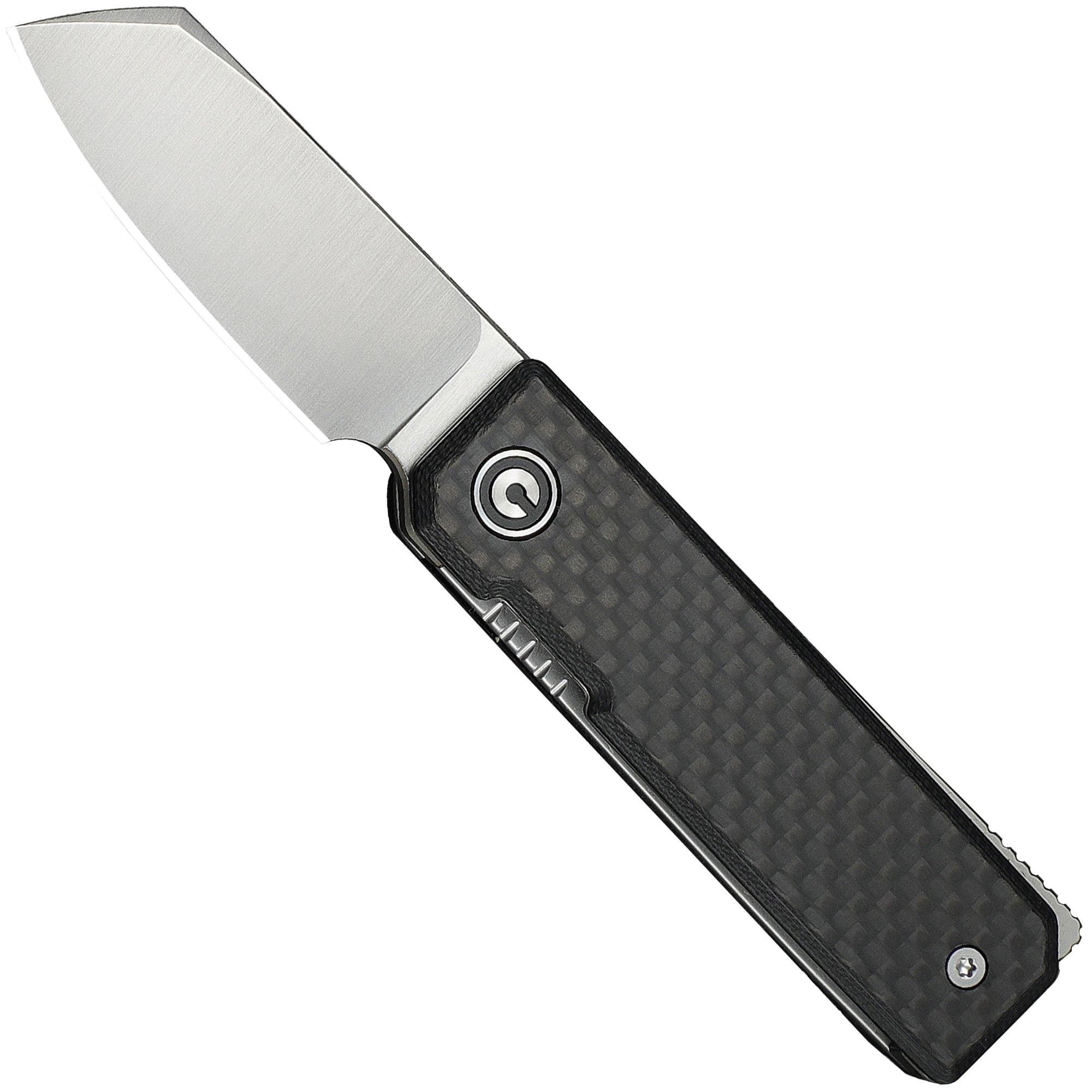 Civivi Kukei C25036-4, Satin Nitro-V, Black G10, Carbon Fiber Overlay zakmes, Tashi Bharucha