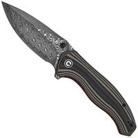 Afbeelding voor Civivi Vyrent C25037B-DS1, Damascus, Black Tan Orange G10 zakmes