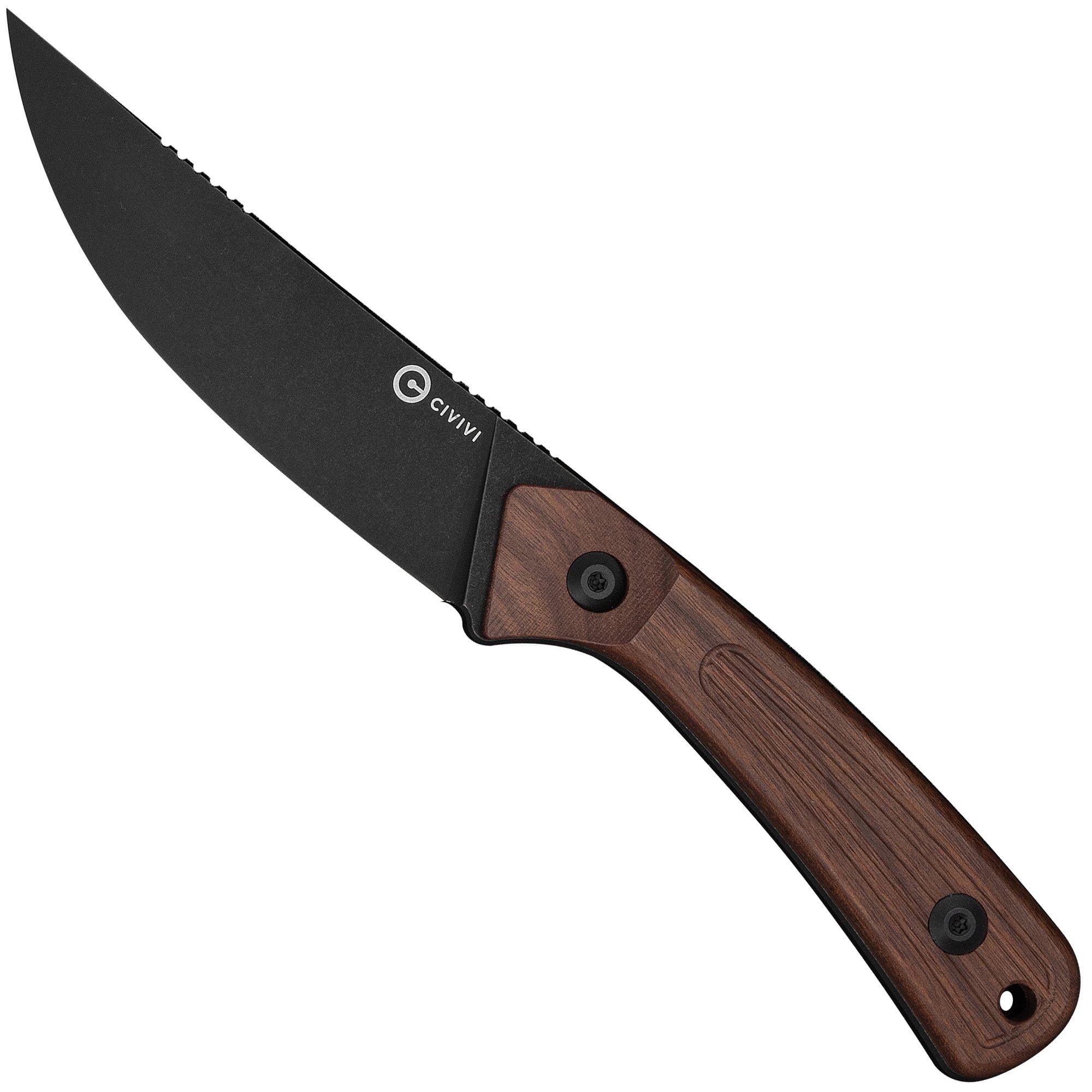 Civivi Carveth C25040-3, Blackwashed AEB-L, Guibourtia Wood, hunting knife