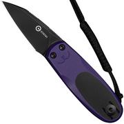 Imagem para Civivi Purr C25054-3, Blackwashed Nitro-V, Purple/Black G10 navalha, Ostap Hel design
