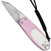 Imagem para Civivi Purr C25054-4, Satin Nitro-V, Powder Pink/White G10 navalha, Ostap Hel design