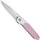 Image for Civivi Brr15 Light C25063-3, Satin Nitro-V, Powder Pink / White G10 pocket knife, Rafal Brzeski design