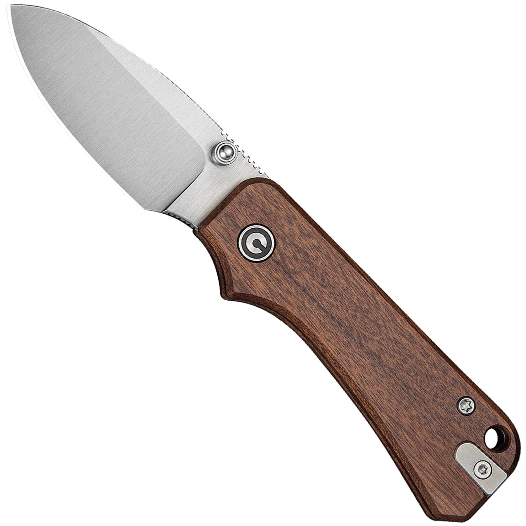 Civivi Baby Banter C25066A-2, Satin Nitro-V, Guibourtia Wood, Slipjoint, coltello da tasca, design di Ben Petersen