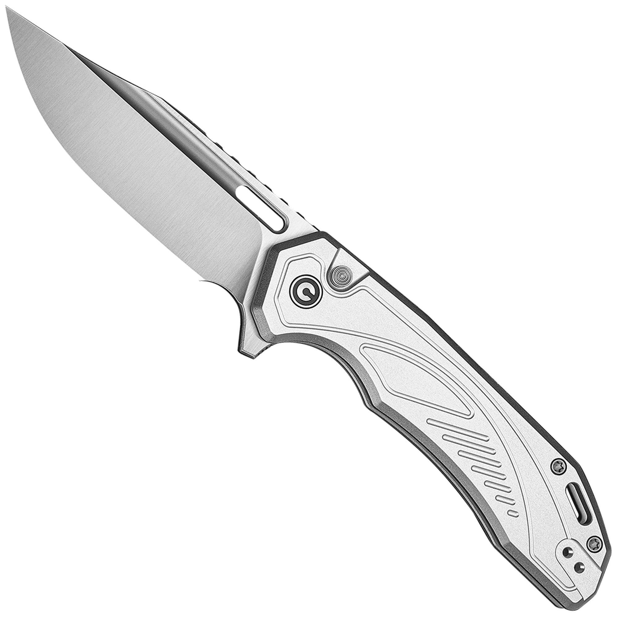 Civivi Zelthara C25076-3, Satin 14C28N, Silver Aluminum zakmes