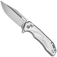 Afbeelding voor Civivi Zelthara C25076-3, Satin 14C28N, Silver Aluminum zakmes