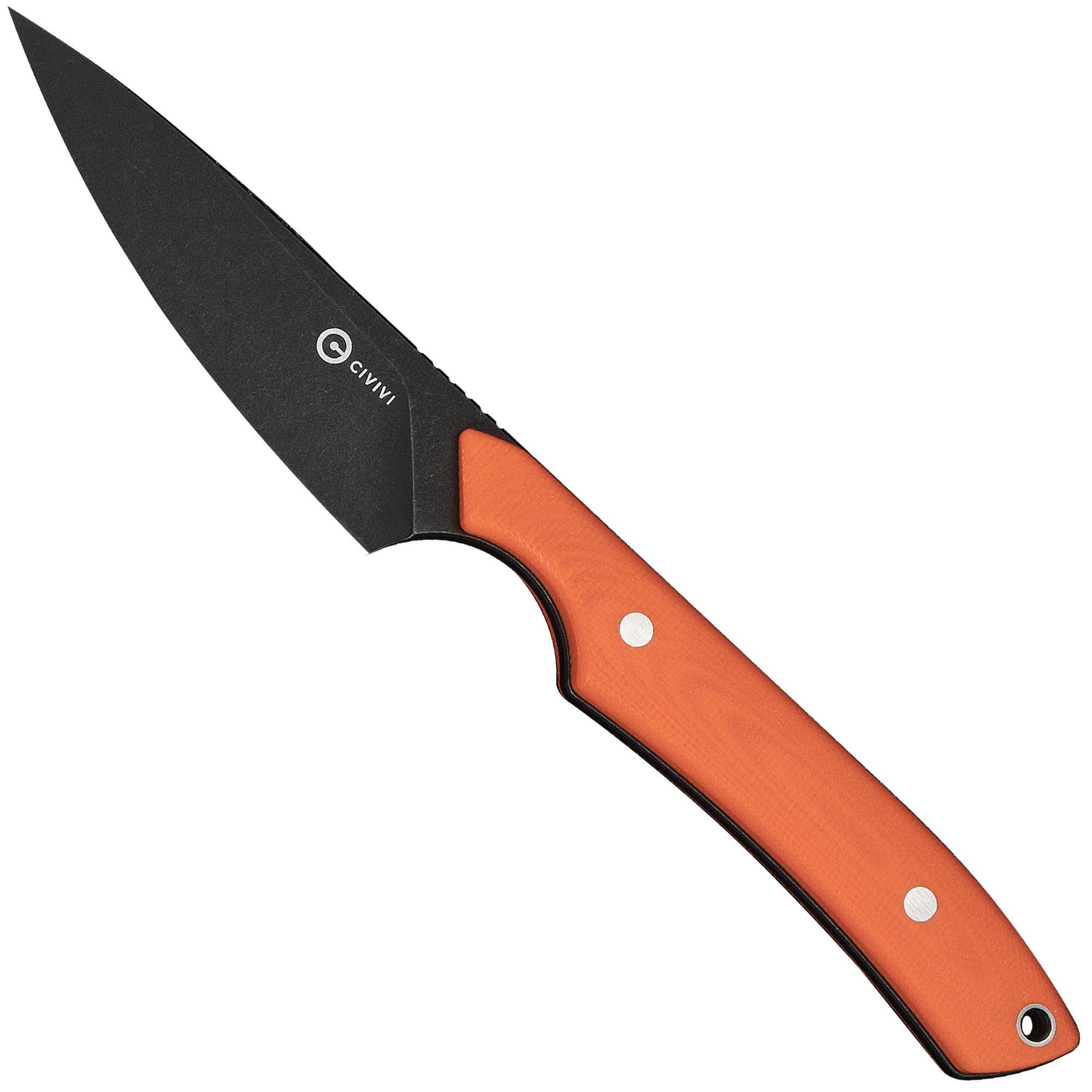 Civivi High Grass Field Knife C25084-1, Blackwashed 14C28N, Orange G10, hunting knife, Matt Gentry design