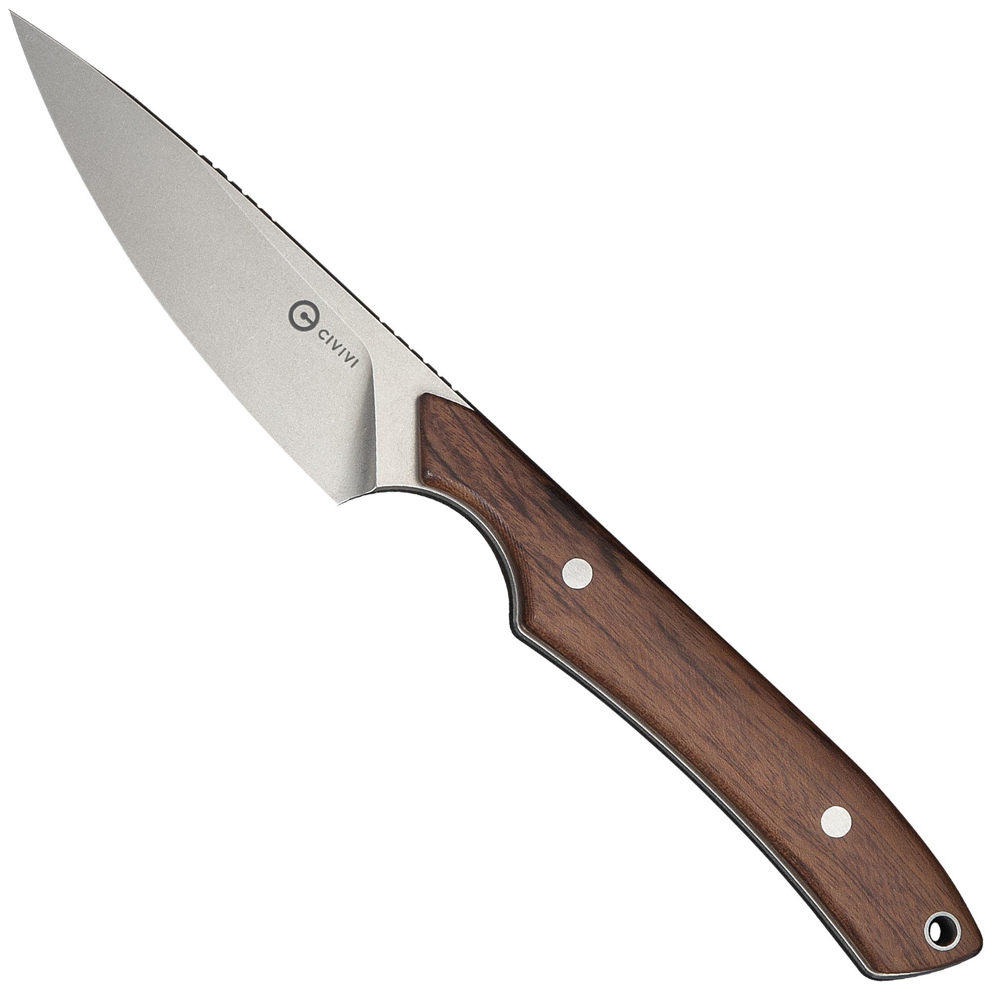Civivi High Grass Field Knife C25084-3, Stonewashed 14C28N, Guibourtia Wood, hunting knife, Matt Gentry design