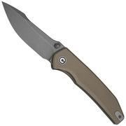 Afbeelding voor Civivi Ryson-E C25097-2, Grey Stonewashed 14C28N, Tan G10 zakmes, Raven The Pirate design