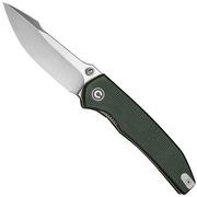 Afbeelding voor Civivi Ryson-E C25097-3, Satin 14C28N, Green Canvas Micarta zakmes, Raven The Pirate design