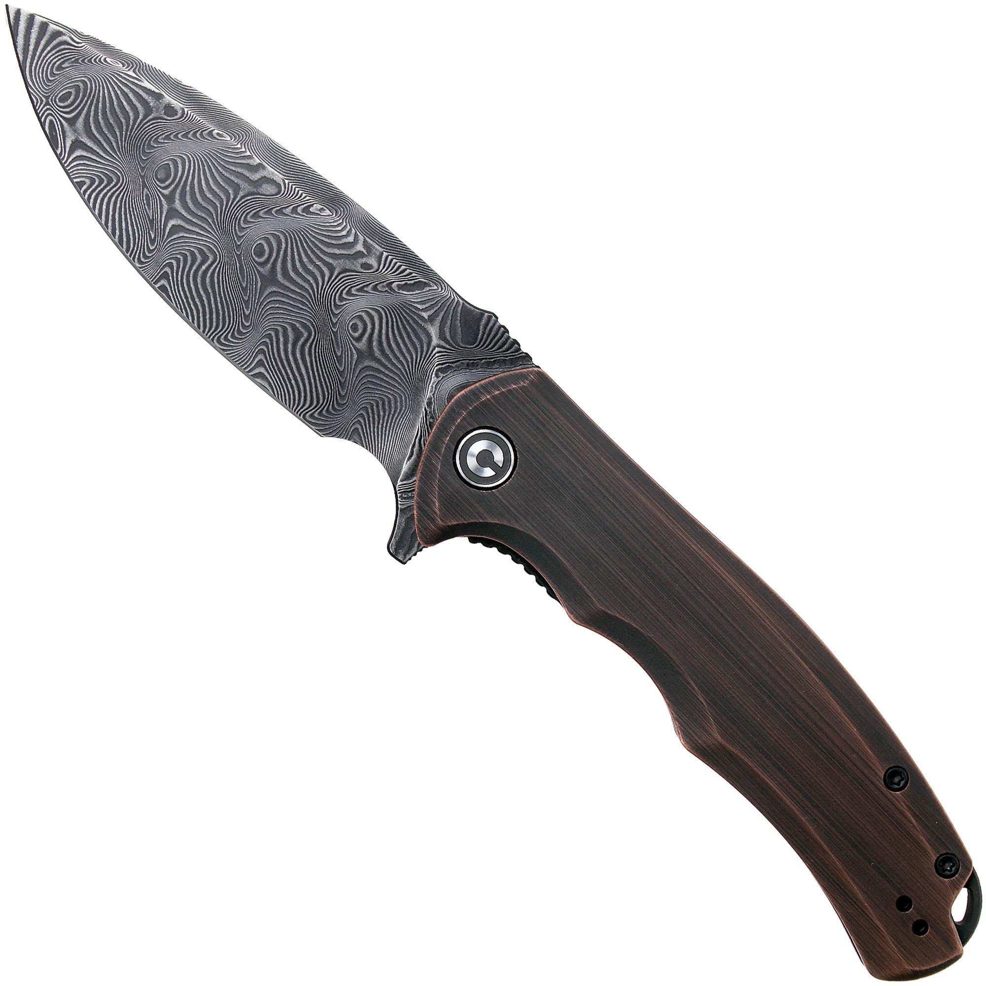Civivi Praxis C803DS-3 Damascus, Copper couteau de poche