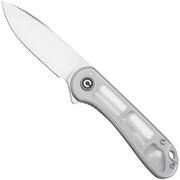 CIVIVI Elementum C907A-7 Satin D2, Polished Clear Lexan, coltello da tasca