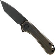 Civivi Elementum Tanto C907T-A Black, Hand Rubbed Brass couteau de poche