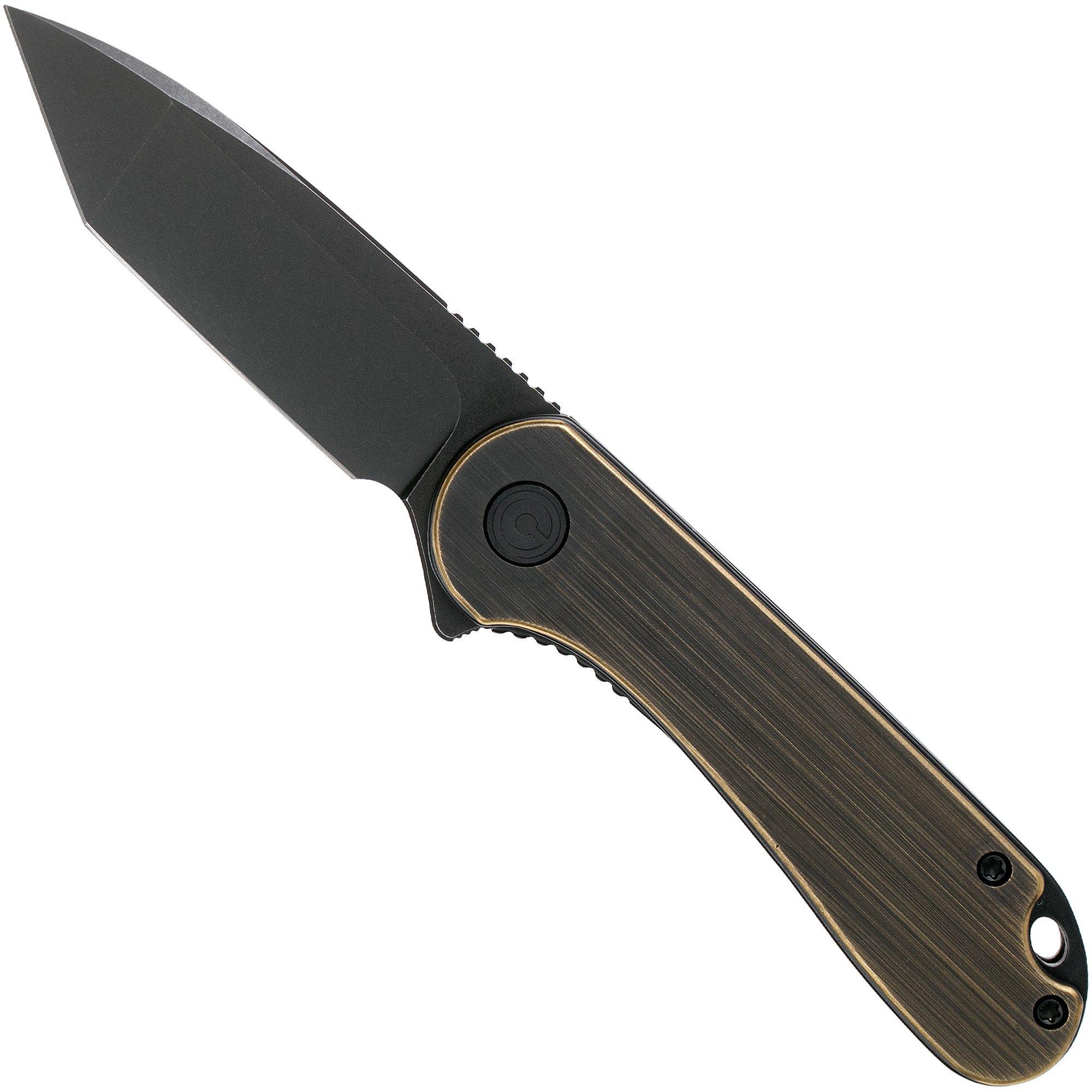 Nóż składany Civivi Elementum Tanto C907T-A Black, Hand Rubbed Brass