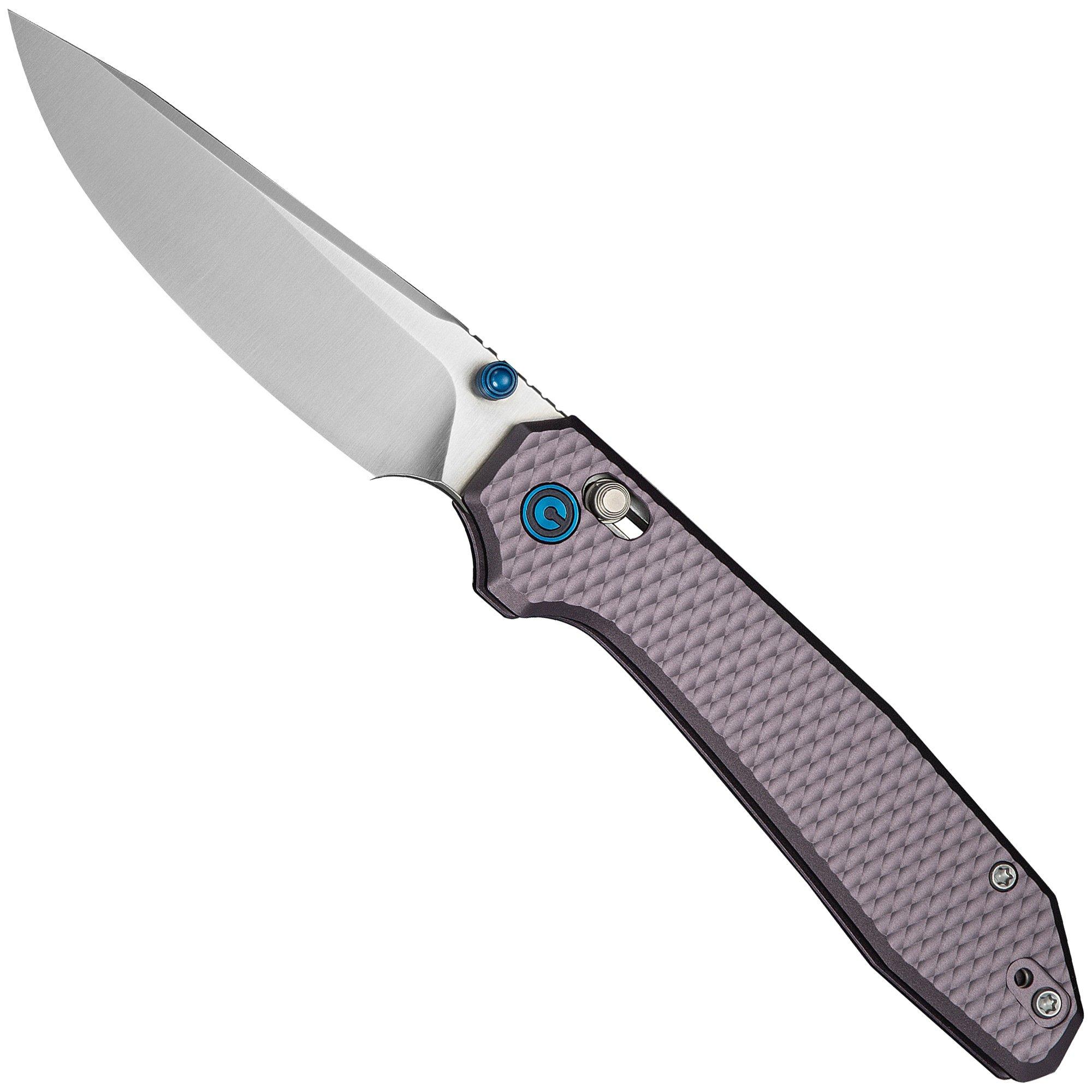 Civivi Elite Tessera CE26029-2, Satin CPM S35VN, Diamond Pattern Purple Aluminum pocket knife