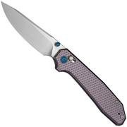 Image for Civivi Elite Tessera CE26029-2, Satin CPM S35VN, Diamond Pattern Purple Aluminum pocket knife