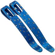 Civivi 2x Pocketclip Blue Flamed Titanium T002B sans vis