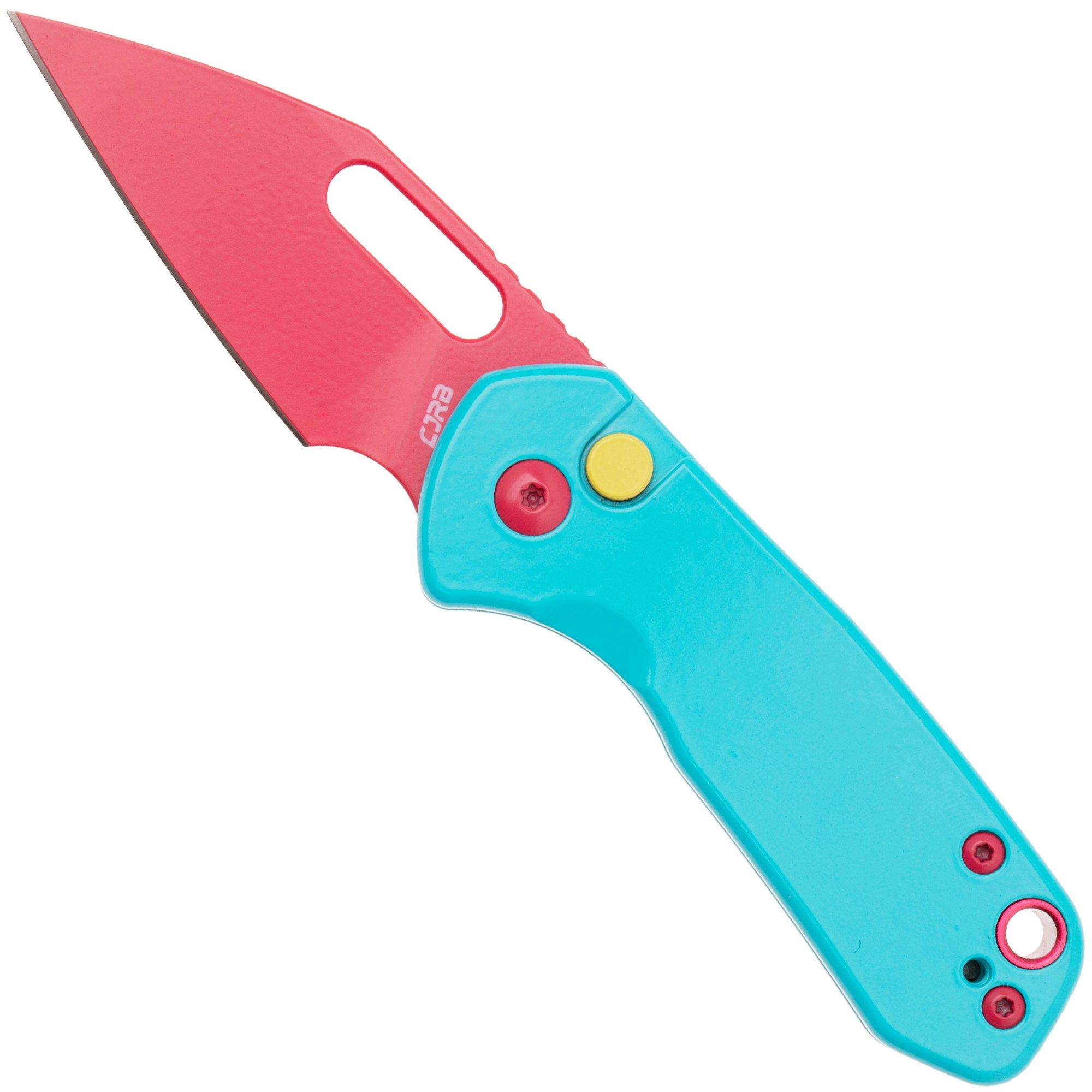 CJRB Mini Pyrite J1933-WEB, Red AR-RPM9, Blue Aluminium, couteau de poche