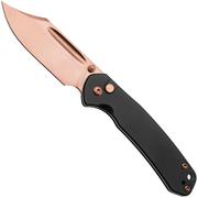 CJRB Pyrite Bowie J1942-RG, Rosegold PVD AR-RPM9, Black Steel, coltello da tasca