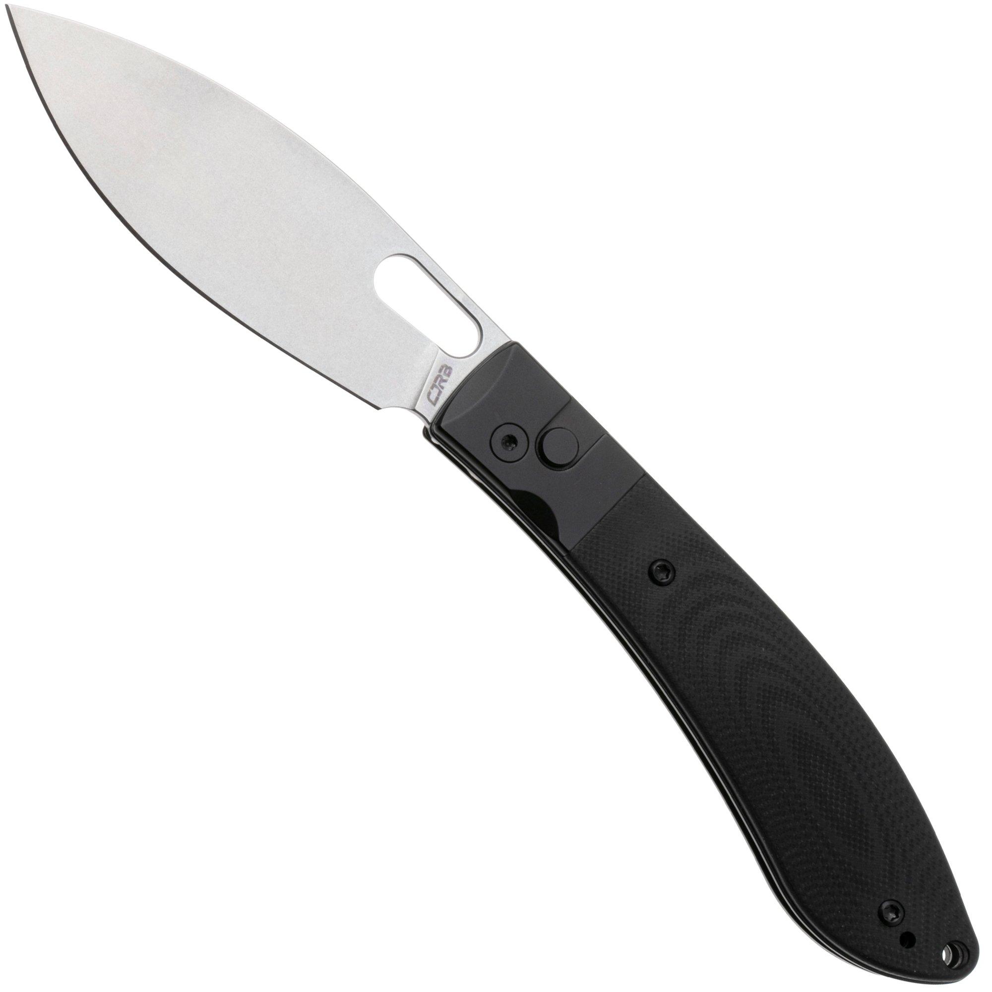 CJRB Sasaya J1959-BK Stonewashed AR-RPM9, Black G10 Steel Bolsters, pocket knife